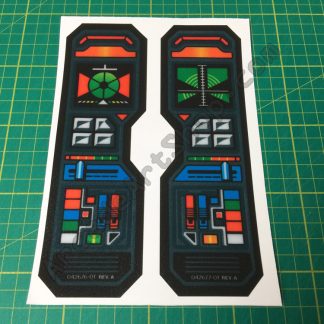 ROTJ control panel decals pair