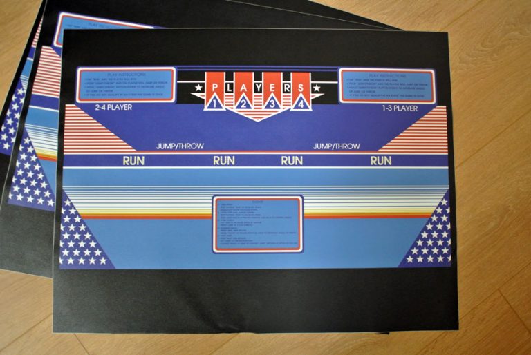 Electrocoin Goliath Track & Field Control Panel Overlay Arcade Art Shop