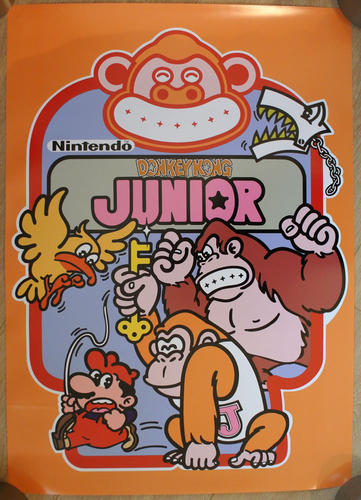 Donkey Kong Jr. Nintendo large arcade poster 50x70cm Arcade Art Shop