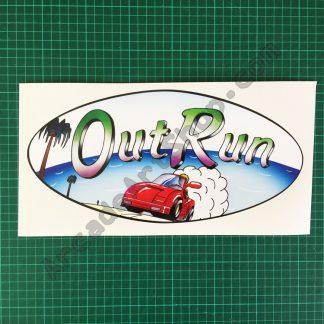 OutRun oval car logo decal