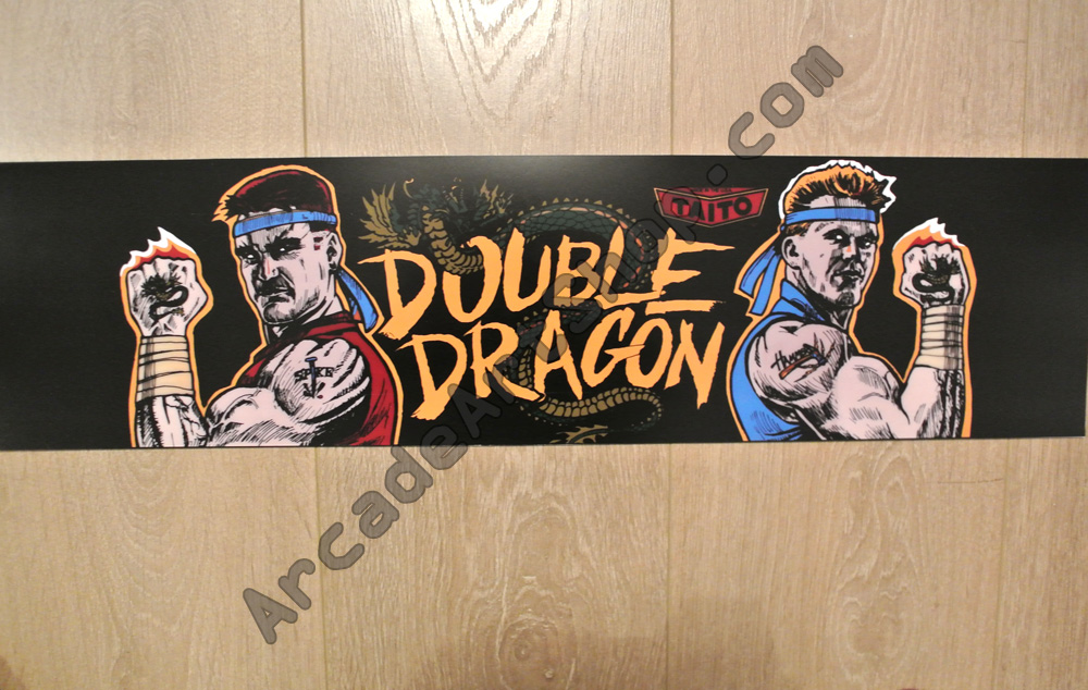 Double Dragon Dedicated Arcade Marquee - 23.5 x 8 - Arcade Marquee Dot Com