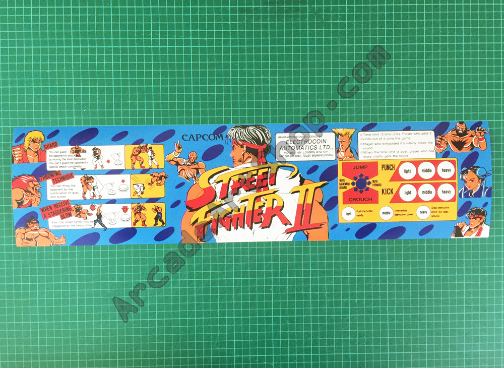 Street Fighter 2 Electrocoin Marquee Arcade Art Shop