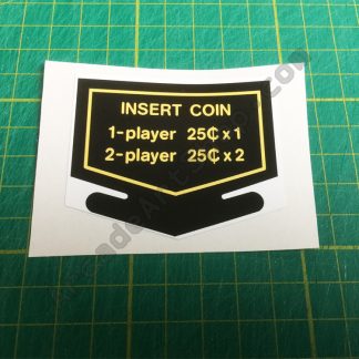 Nintendo Insert Coin decal 25 cents