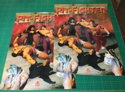 Atari Pit Fighter side art pair