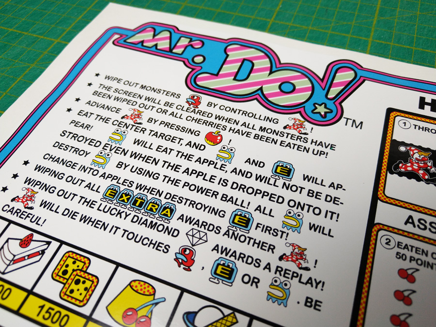 Mr Do graphic Arcade Artwork Marquee Stickers Graphic All Sizes 