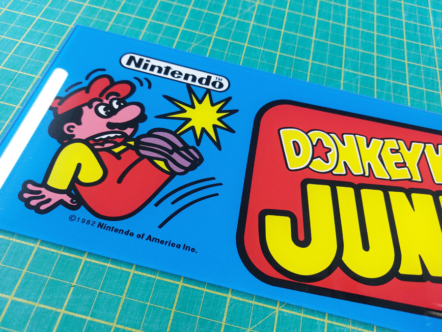 arcade marquee sticker Donkey kong Jr 3x10.25 Buy any 3 stickers,GET ONE FREE! 