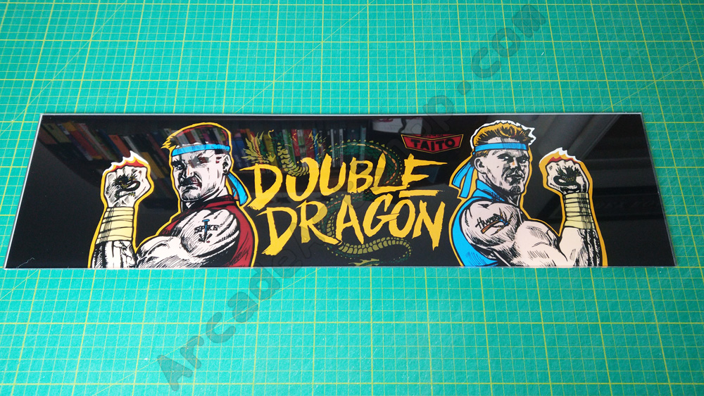 All Sizes Double Dragon graphic Arcade Artwork Marquee Stickers Graphic 
