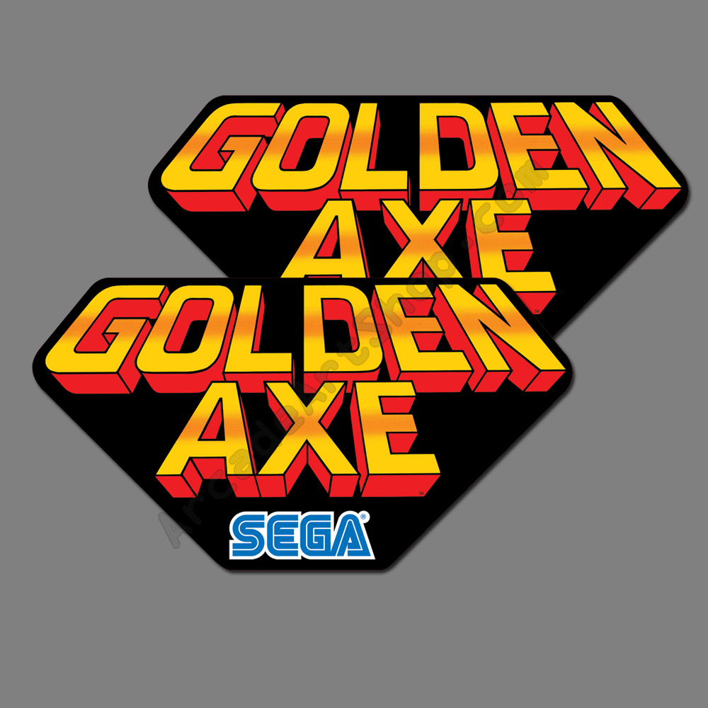 Laminated All Sizes Golden Axe Arcade Side Artwork Panel Stickers Graphics 