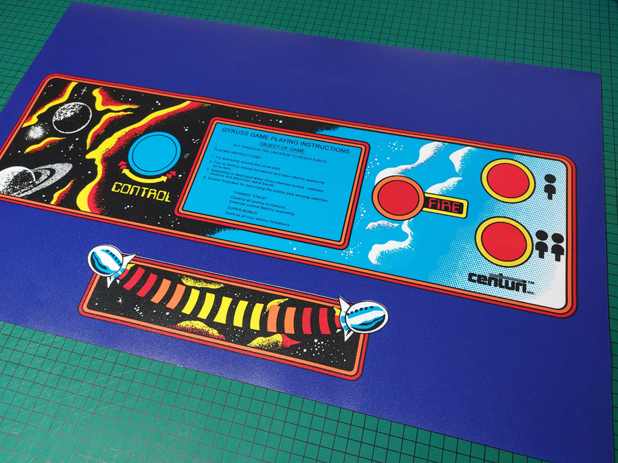 Details about   Gyruss Side Art Arcade Artwork Decal Overlay Sticker Wrap Centuri Konami 