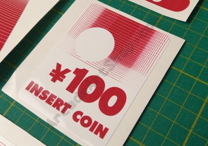 taito vewlix F insert coin 100 yen sticker