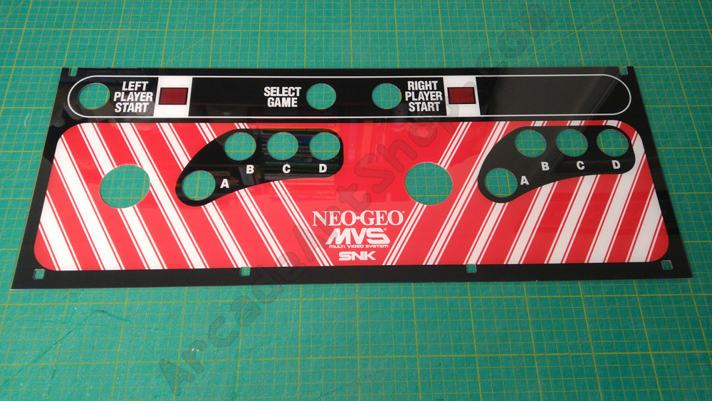 Neo Geo MVS 4-Slot 'Big Red' plexi control panel overlay CPO – Arcade Art  Shop