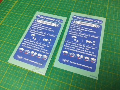 space invaders part II instruction cards cocktail