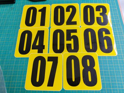 club kart seat numbers 1 - 8 nos original