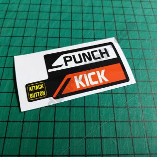 sega motor raid punch kick attack button sticker