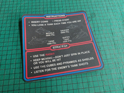 battlezone instruction sticker textured polycarbonate