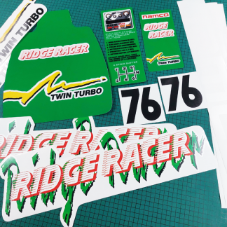 ridge racer dx deluxe full sticker set 12 pieces