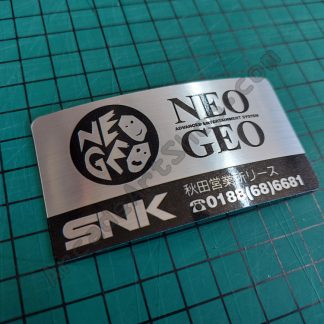 SNK neo geo phone helpline silver sticker