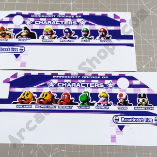 mario kart arcade gp2 monitor bezel character decals sticker set