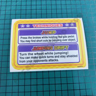 mario kart arcade gp techniques instruction sticker
