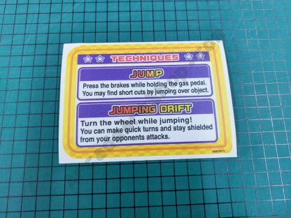 mario kart arcade gp techniques instruction sticker