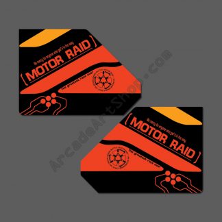 motor raid bike side stickers rear frame L R pair