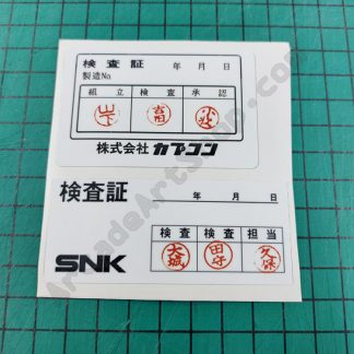 snk neo geo sc19 25 manufacturing plate date stickers