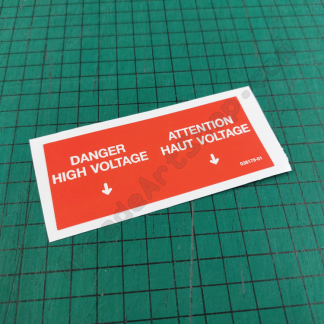 atari warning label danger high voltage cab sticker