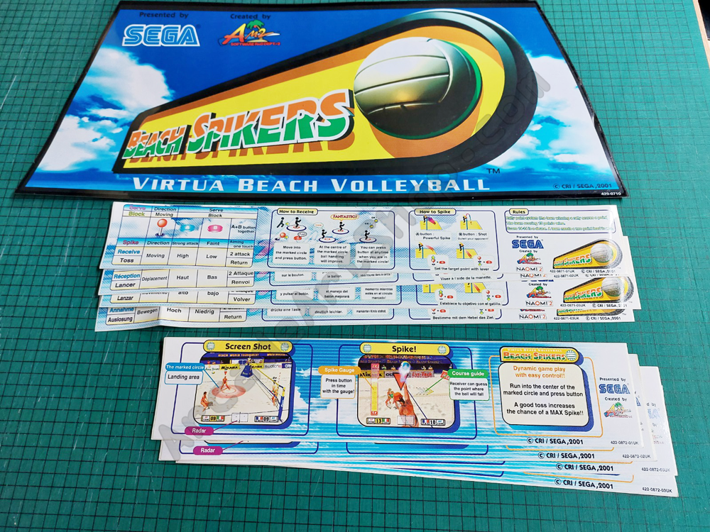 Beach Spikers Sega Naomi NOS artwork kit. – Arcade Art Shop