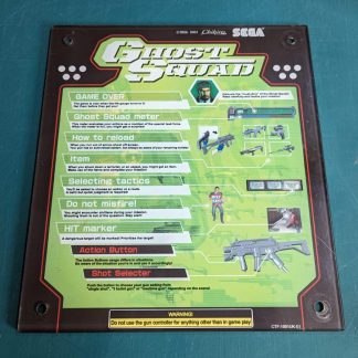 ghost squad original acrylic instructions panel CTF-1001UK-01
