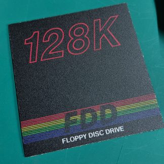 zx spectrum 128k disc drive cover artwork sticker