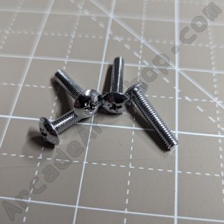 m4x20mm chrome screws pack of 4 000-T00420-0C