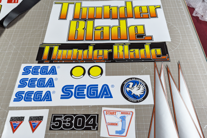 thunder blade deluxe sticker set thunderblade dlx