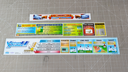 sega virtua striker 4 VS4 instruction stickers set