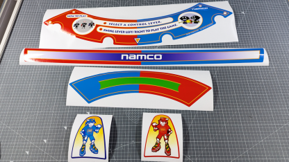 namco panic park sticker set 5 pieces