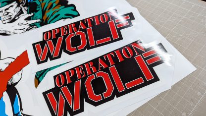 Operation Wolf Taito Electrocoin midi cabinet side art (original shape) - Image 3