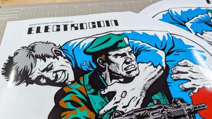 Operation Wolf Taito Electrocoin midi cabinet side art (original shape) - Image 2