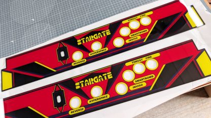 stargate williams cocktail control panel overlay set plexi acrylic pair
