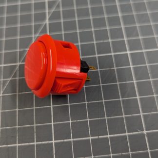 Red/Vermillion 30mm snap-in Sanwa button 509-5755-09