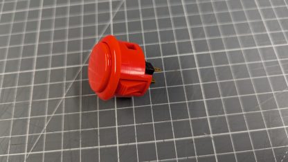 Red/Vermillion 30mm snap-in Sanwa button 509-5755-09