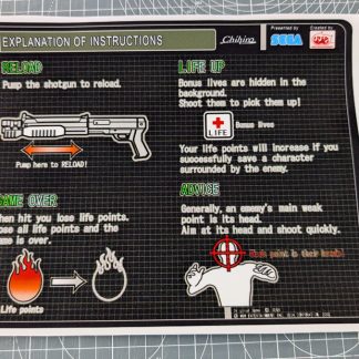 House of the Dead 3 instruction decal HDT-2002-01UK hotd3