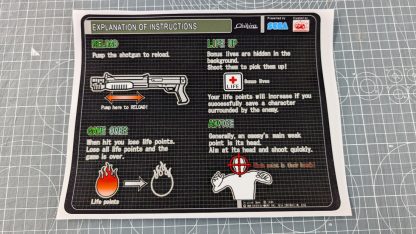 House of the Dead 3 instruction decal HDT-2002-01UK hotd3