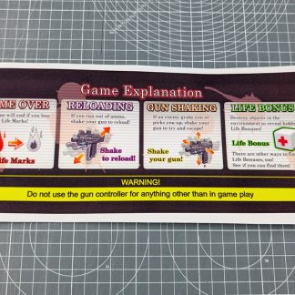 House of the Dead 4 HOTD4 control panel instructions HDF-2002-01