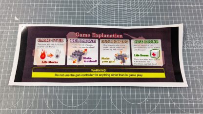 House of the Dead 4 HOTD4 control panel instructions HDF-2002-01