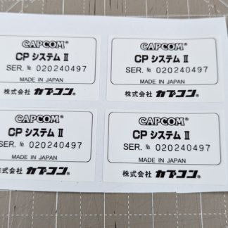 capcom cps2 serial number stickers