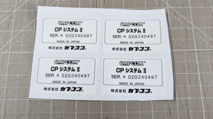 capcom cps2 serial number stickers