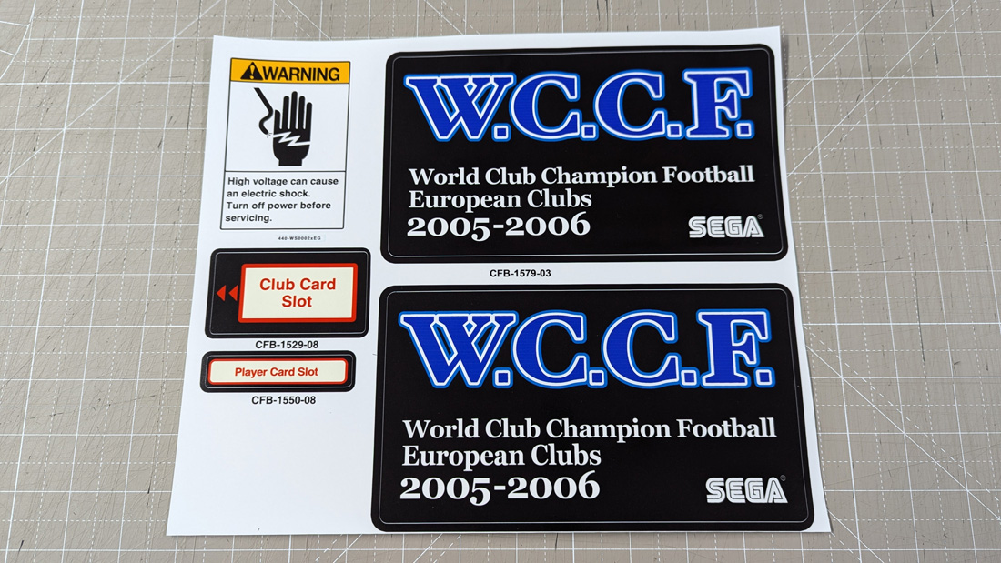 world cup champion football wccf small stickers set card slot logo