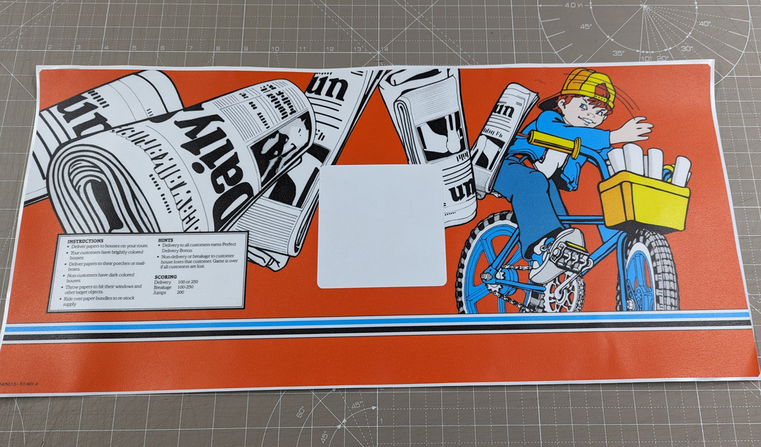 paperboy atari control panel overlay cpo