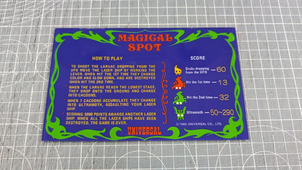 Universal Magical Spot control panel instruction decal perspex/plexi ...