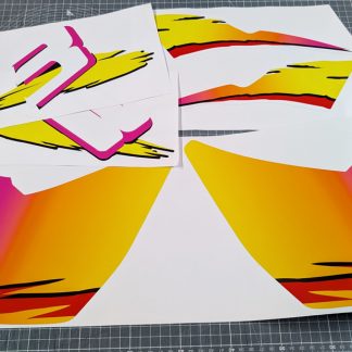 manx tt motor raid bike sticker set 6 pieces number 3