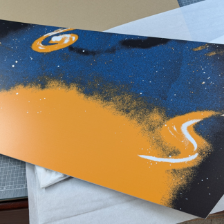 space invaders deluxe curved backdrop board